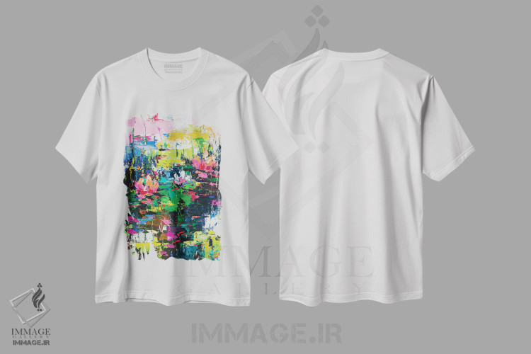 تیشرت طرح دار چشم انداز انتزاعی، آبستره اثر آندره اوستاپچوک | immage.ir
