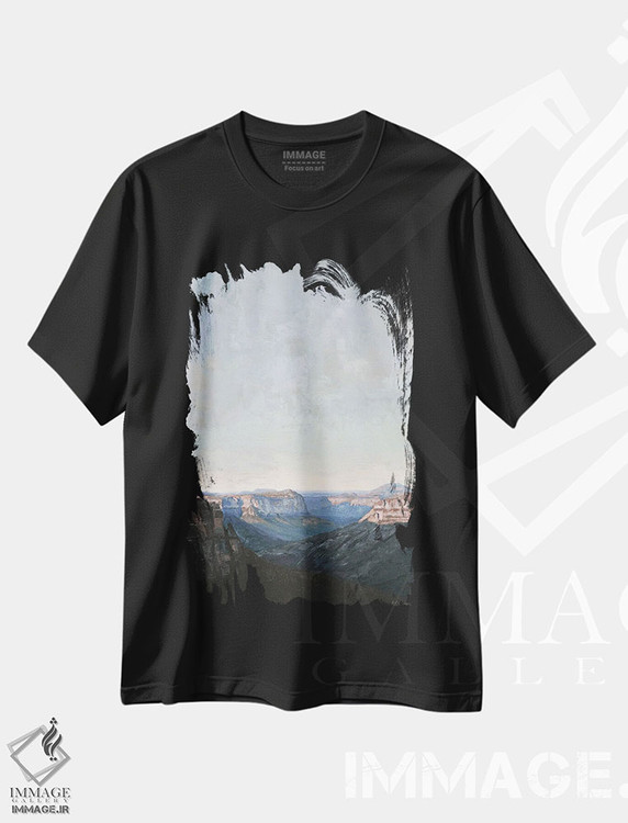 تیشرت طرح دار درهٔ پایین دست، دکور معاصر اثر الکس اودنورالوف | فروشگاه ایماژ