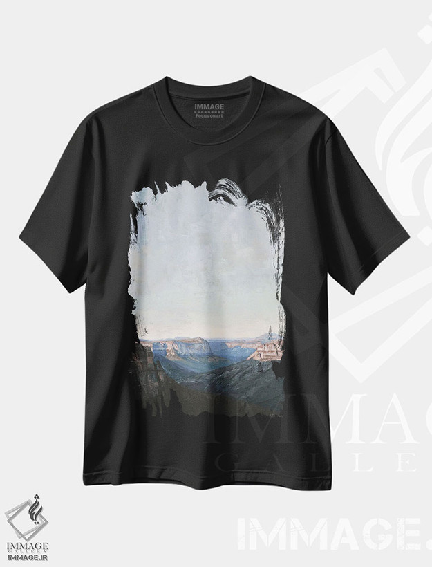 تیشرت طرح دار درهٔ پایین دست، دکور معاصر اثر الکس اودنورالوف | فروشگاه ایماژ