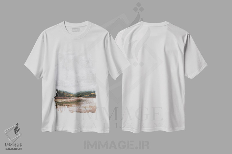 تیشرت طرح دار و زمان ایستاد، آبستره اثر الکس اودنورالوف | immage.ir