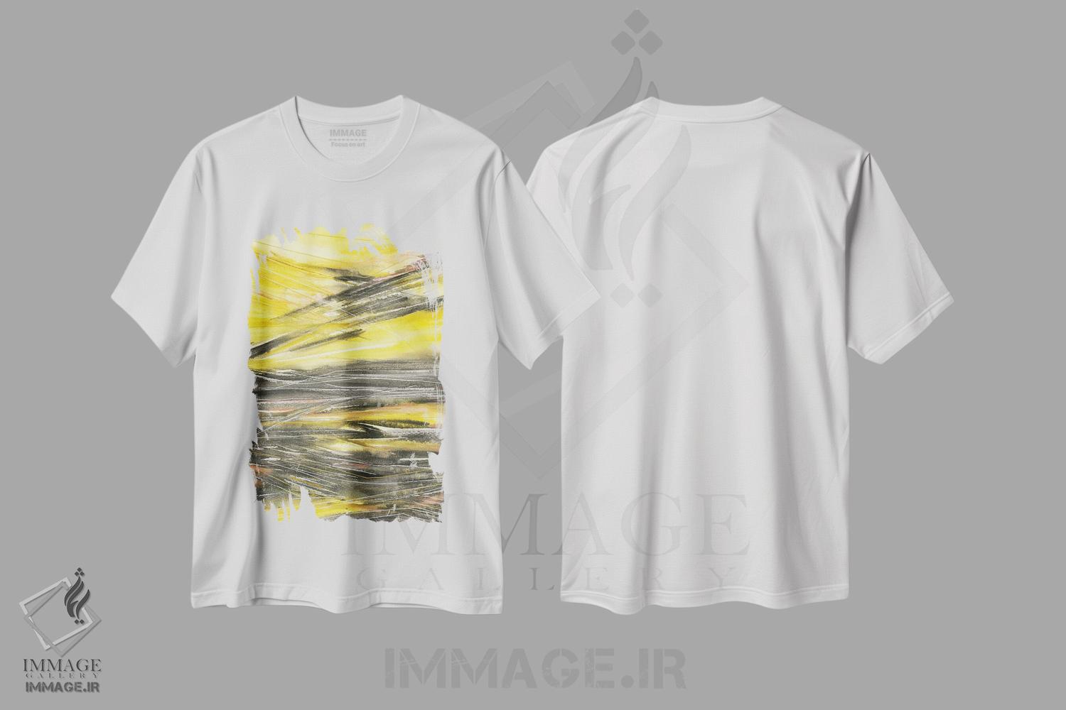 تیشرت طرح دار منظرهٔ انتزاعی غروب، آبستره اثر آنا اوز | immage.ir