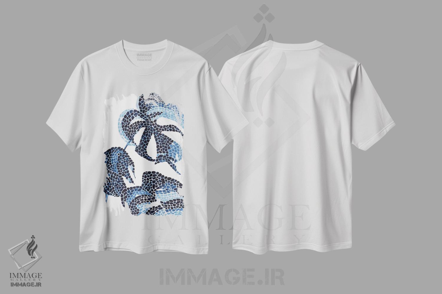 تیشرت طرح دار مونسترا آبی، آبستره اثر آنا اوز | immage.ir