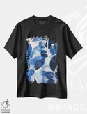 تیشرت طرح دار برگ های آبی تیره، مدیوم اثر آنا اوز | فروشگاه ایماژ