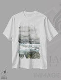 تیشرت طرح دار منظرهٔ یخی خاکستری ایسلند، دکور معاصر اثر آنا اوز | immage.ir