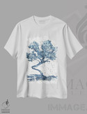 تیشرت طرح دار درخت بزرگ انتزاعی آبی، مدیوم اثر آنا اوز | immage.ir