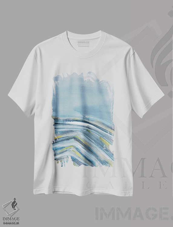 تیشرت طرح دار کوه رنگارنگ، آبستره اثر آنا اوز | immage.ir