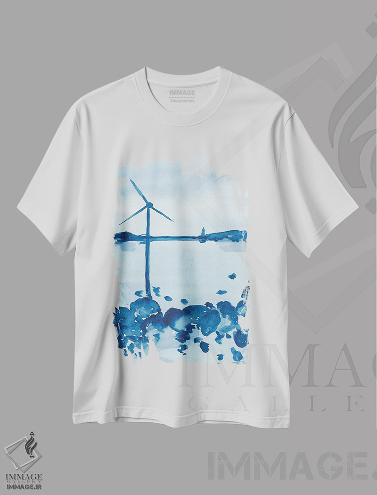 تیشرت طرح دار نیروی باد، مدیوم اثر آنا اوز | immage.ir
