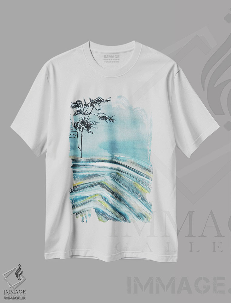 تیشرت طرح دار منظره زیبای درخت انتزاعی، آبستره اثر آنا اوز | immage.ir