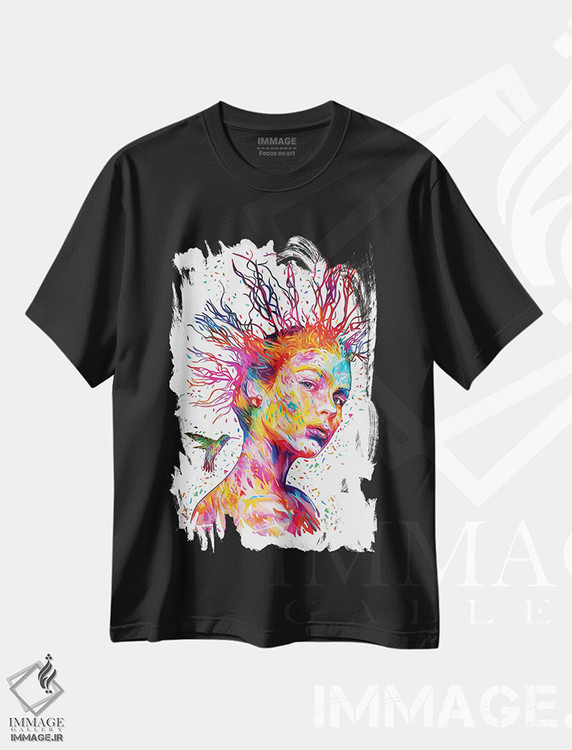 تیشرت طرح دار ملکهٔ قلب ها، هنر دیجیتال اثر آلساندرو پوتاسو | فروشگاه ایماژ