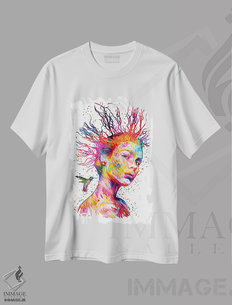 تیشرت طرح دار ملکهٔ قلب ها، هنر دیجیتال اثر آلساندرو پوتاسو | immage.ir