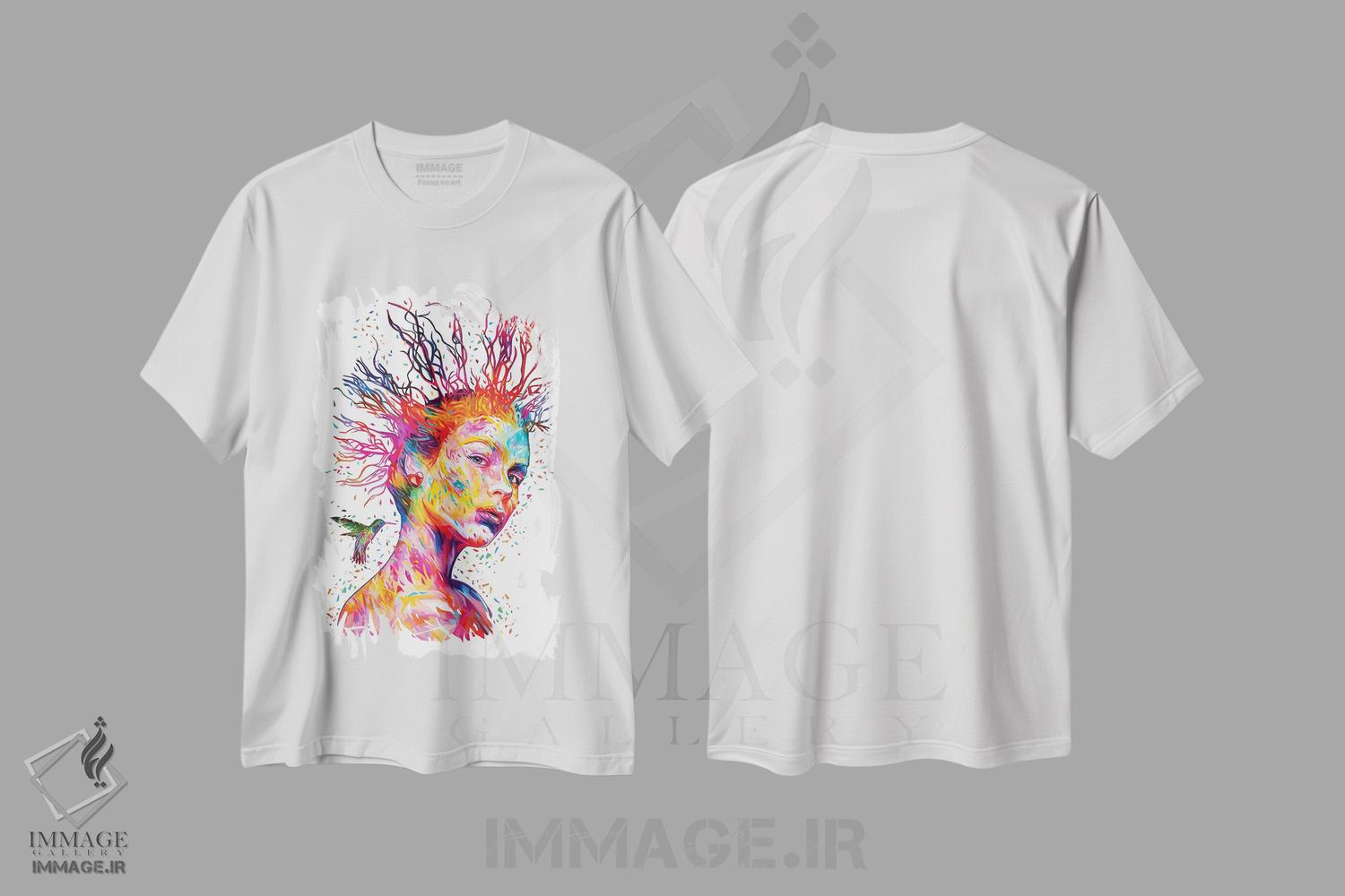 تیشرت طرح دار ملکهٔ قلب ها، هنر دیجیتال اثر آلساندرو پوتاسو | immage.ir