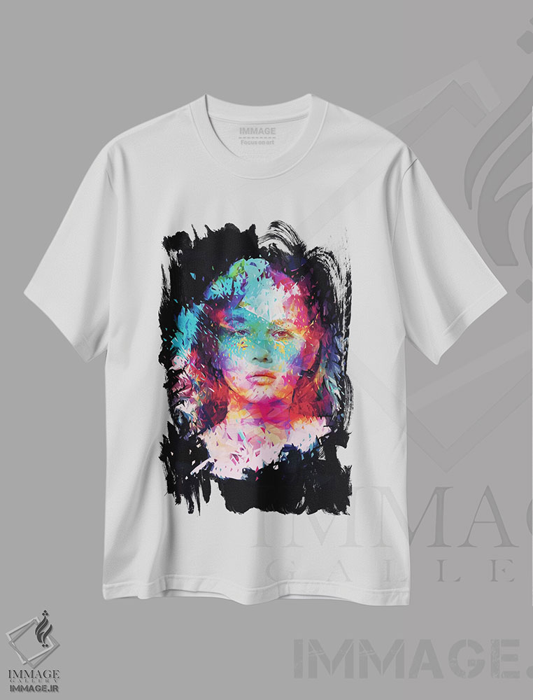 تیشرت طرح دار اشک های طلایی، هنر دیجیتال اثر آلساندرو پوتاسو | immage.ir