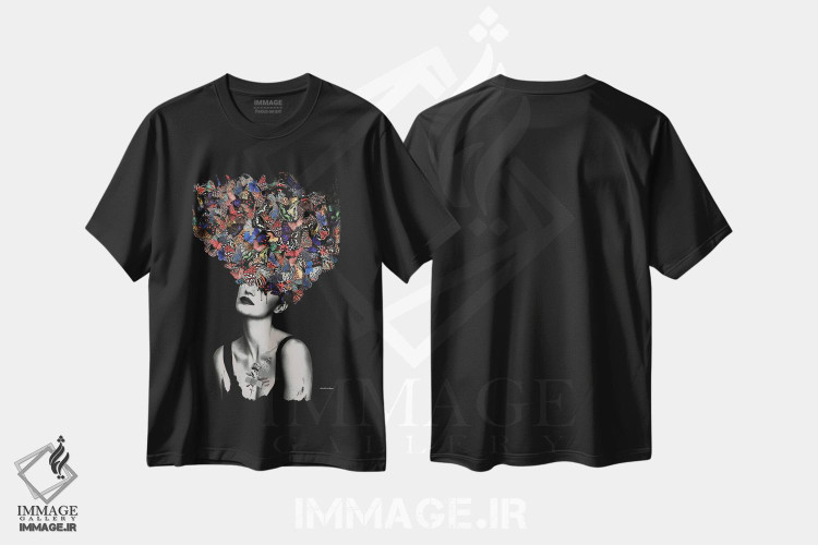 تیشرت طرح دار لنی، هنر دیجیتال اثر آنا پائولا هوپه | فروشگاه ایماژ