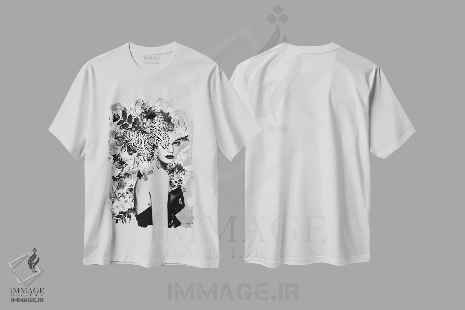 تیشرت طرح دار Chloé، هنر دیجیتال سیاه و سفید اثر آنا پائولا هوپه | immage.ir