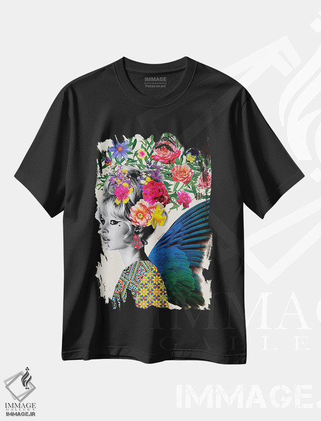 تیشرت طرح دار گل های بریژیت، تزئینی اثر آنا پائولا هوپه | فروشگاه ایماژ