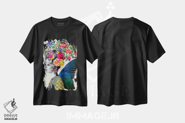 تیشرت طرح دار گل های بریژیت، تزئینی اثر آنا پائولا هوپه | فروشگاه ایماژ