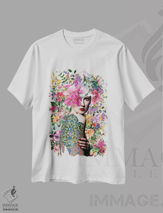 تیشرت طرح دار آنجلینا، هنر دیجیتال اثر آنا پائولا هوپه | immage.ir