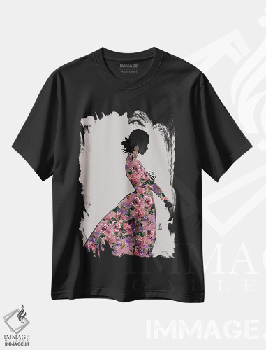 تیشرت طرح دار نیمه شب در پاریس، هنر دیجیتال اثر آنا پائولا هوپه | فروشگاه ایماژ