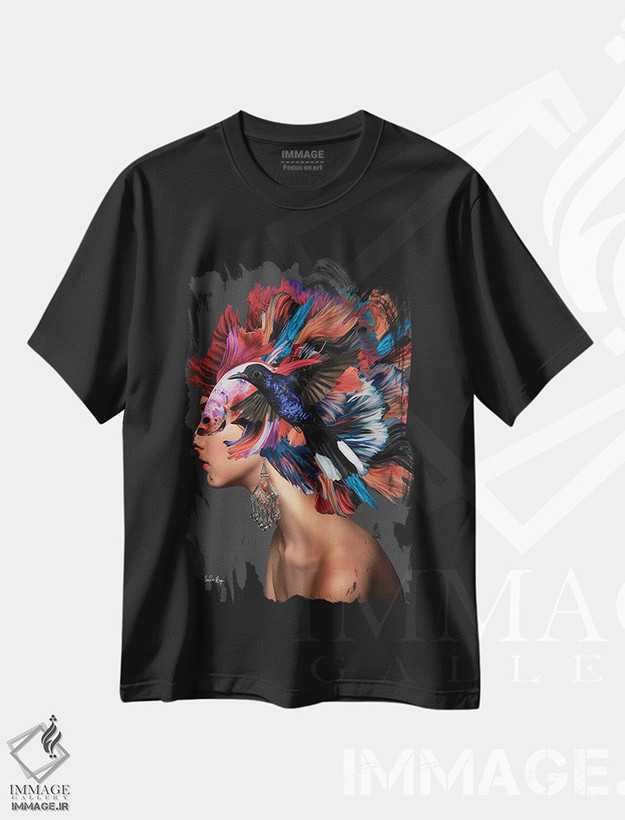 تیشرت طرح دار شز بلک، هنر دیجیتال اثر آنا پائولا هوپه | فروشگاه ایماژ