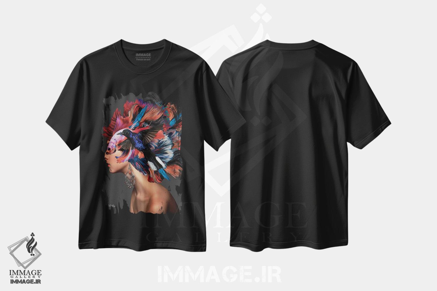 تیشرت طرح دار شز بلک، هنر دیجیتال اثر آنا پائولا هوپه | فروشگاه ایماژ