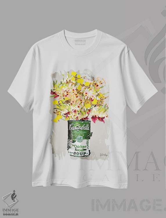 تیشرت طرح دار ارکیده کمپبل، هنر فاخر معاصر اثر آنا پائولا هوپه | immage.ir
