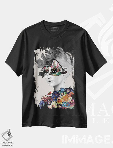 تیشرت طرح دار ماوی، هنر دیجیتال اثر آنا پائولا هوپه | فروشگاه ایماژ