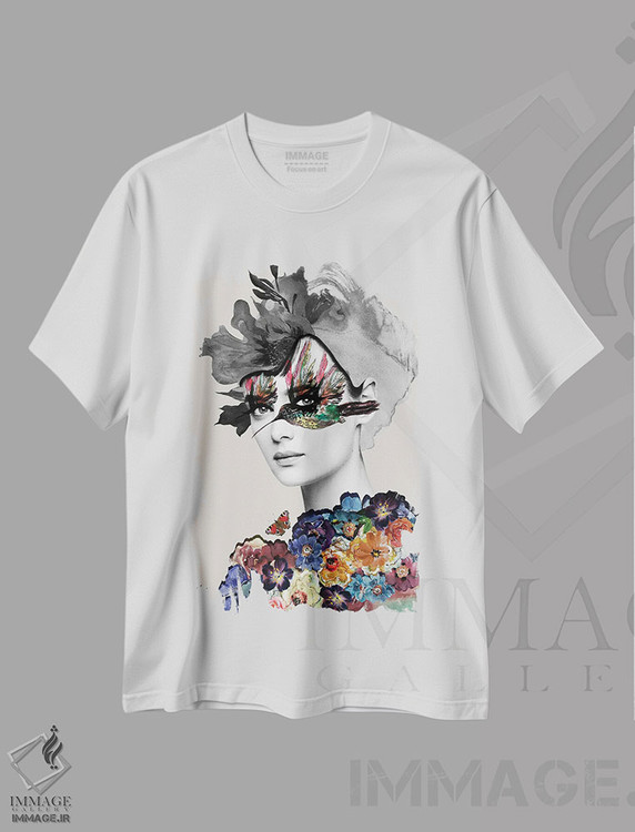 تیشرت طرح دار ماوی، هنر دیجیتال اثر آنا پائولا هوپه | immage.ir