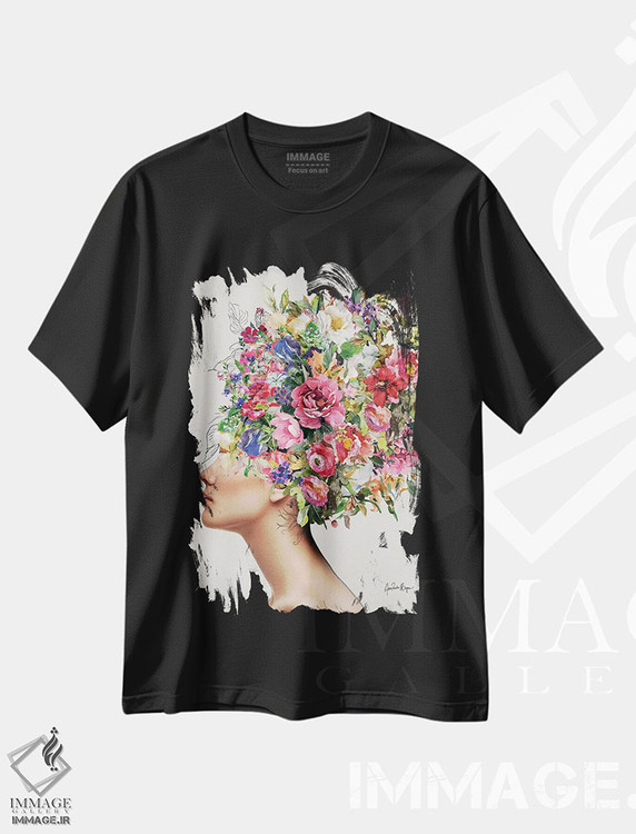 تیشرت طرح دار کارمل، تزئینی اثر آنا پائولا هوپه | فروشگاه ایماژ