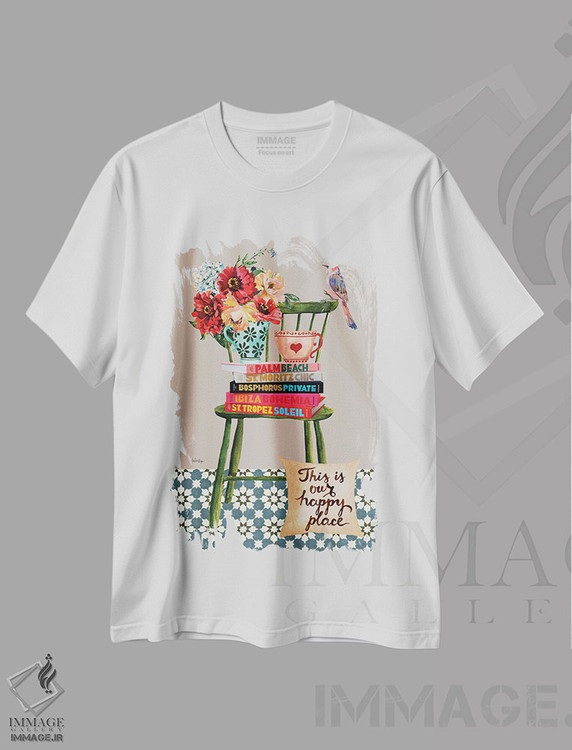 تیشرت طرح دار مکان شاد، تزئینی اثر آنا پائولا هوپه | immage.ir