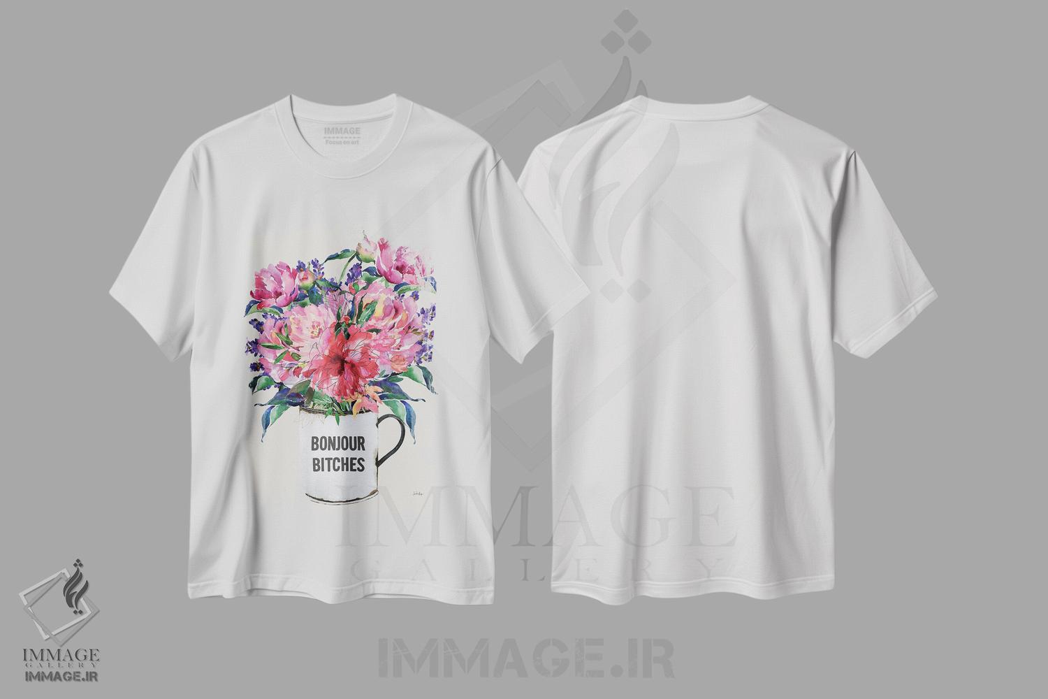 تیشرت طرح دار سلام بی ادبا، تزئینی اثر آنا پائولا هوپه | immage.ir