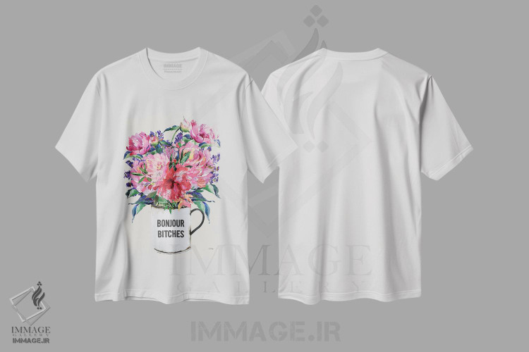 تیشرت طرح دار سلام بی ادبا، تزئینی اثر آنا پائولا هوپه | immage.ir