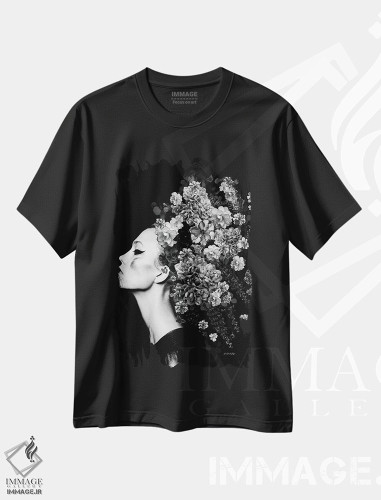 تیشرت طرح دار انسان شناسی سیاه و سفید، تزئینی اثر آنا پائولا هوپه | فروشگاه ایماژ