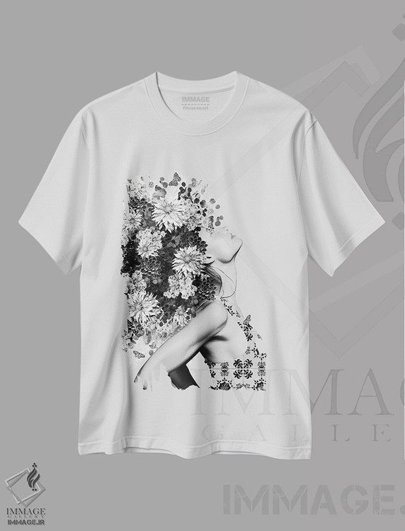 تیشرت طرح دار احساس می کنم، هنر تزئینی سیاه و سفید اثر آنا پائولا هوپه | immage.ir