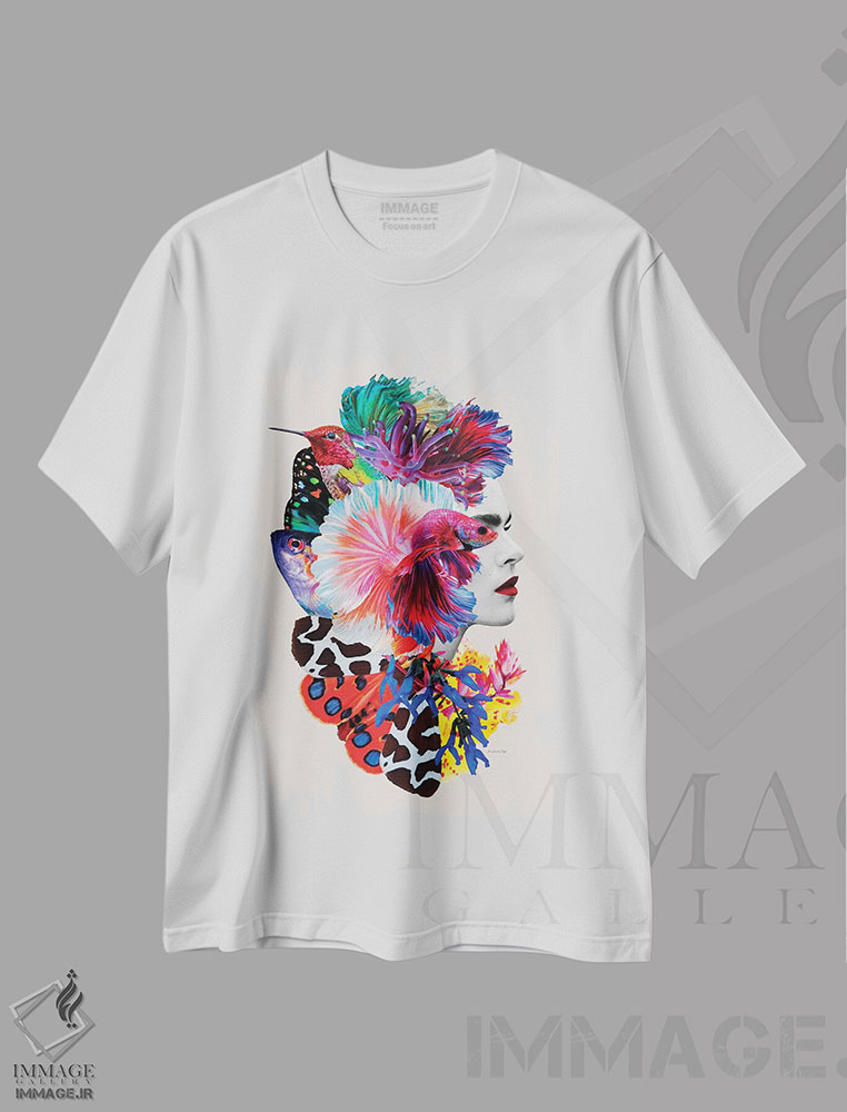 تیشرت طرح دار آنا و دریا، هنر دیجیتال اثر آنا پائولا هوپه | immage.ir