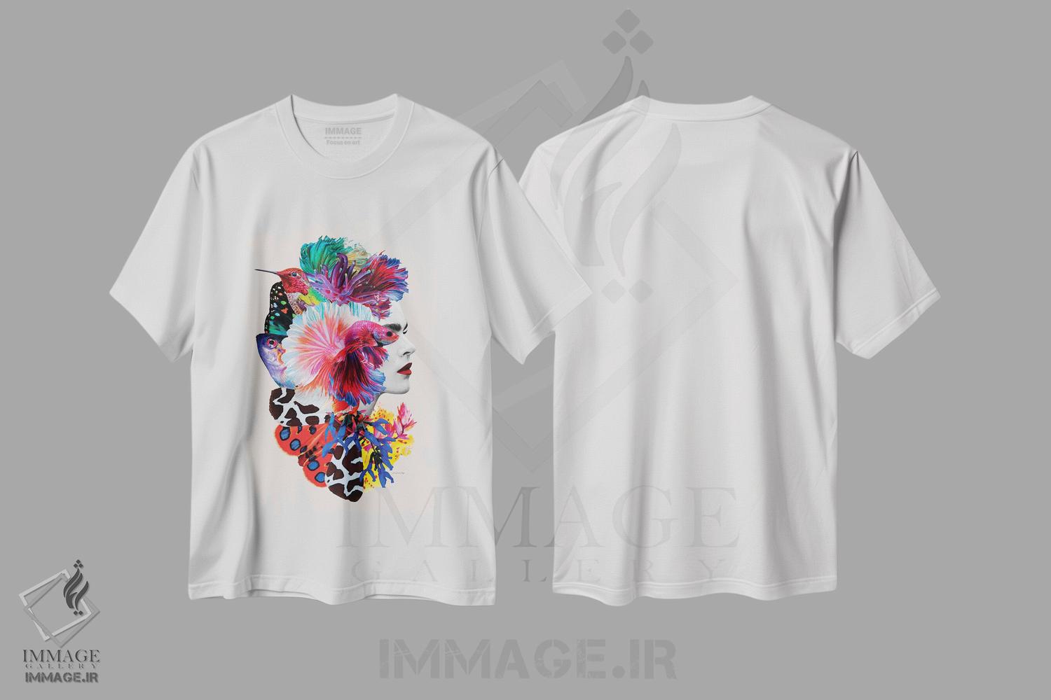 تیشرت طرح دار آنا و دریا، هنر دیجیتال اثر آنا پائولا هوپه | immage.ir
