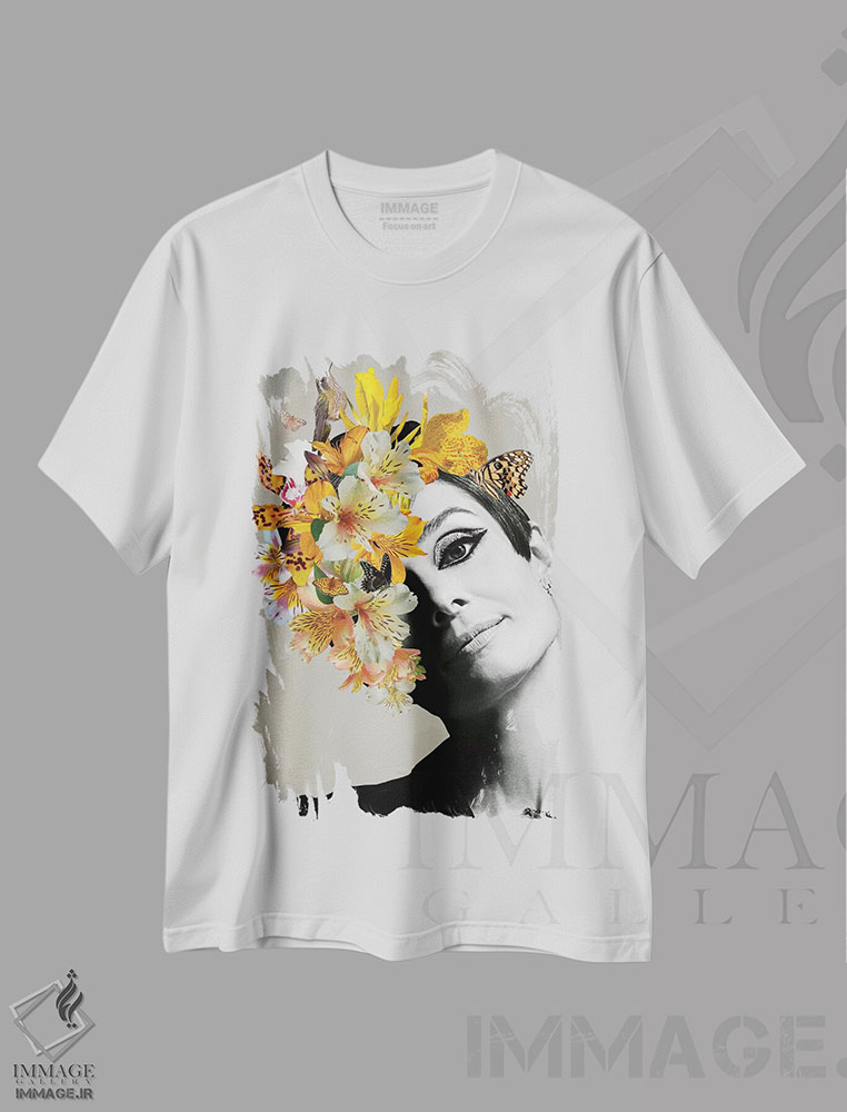 تیشرت طرح دار آدری زرد، تزئینی اثر آنا پائولا هوپه | immage.ir