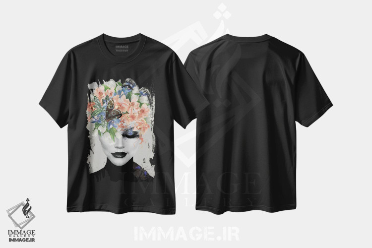 تیشرت طرح دار بهار در لندن، هنر دیجیتال اثر آنا پائولا هوپه | فروشگاه ایماژ