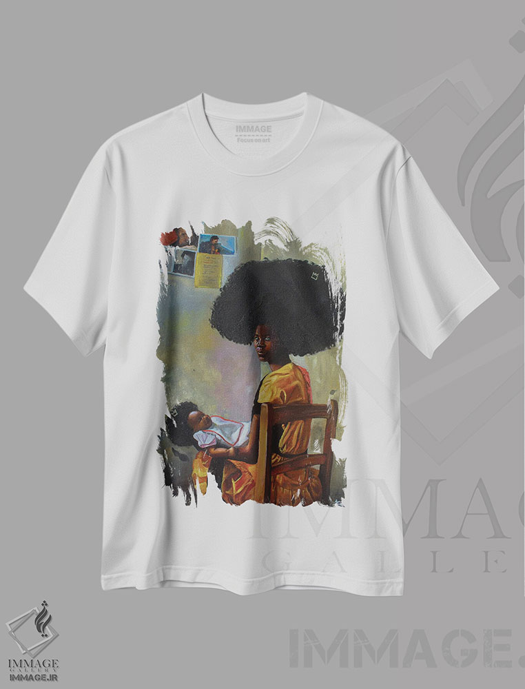 تیشرت طرح دار خواهر من و من، هنر آمریکایی آفریقایی تبار اثر آلو پروسپر | immage.ir