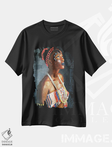 تیشرت طرح دار افول فرهنگ آفریقایی، هنر آمریکایی آفریقایی تبار اثر آلو پروسپر | فروشگاه ایماژ