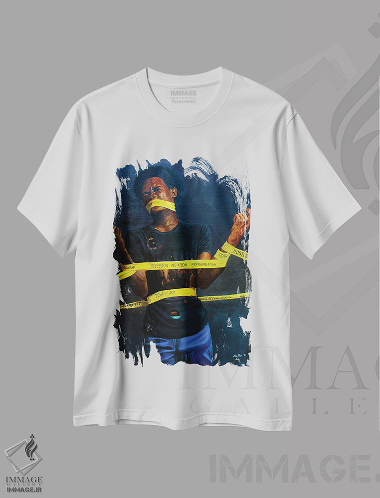 تیشرت طرح دار بی صدا، هنر آمریکایی آفریقایی تبار اثر آلو پروسپر | immage.ir