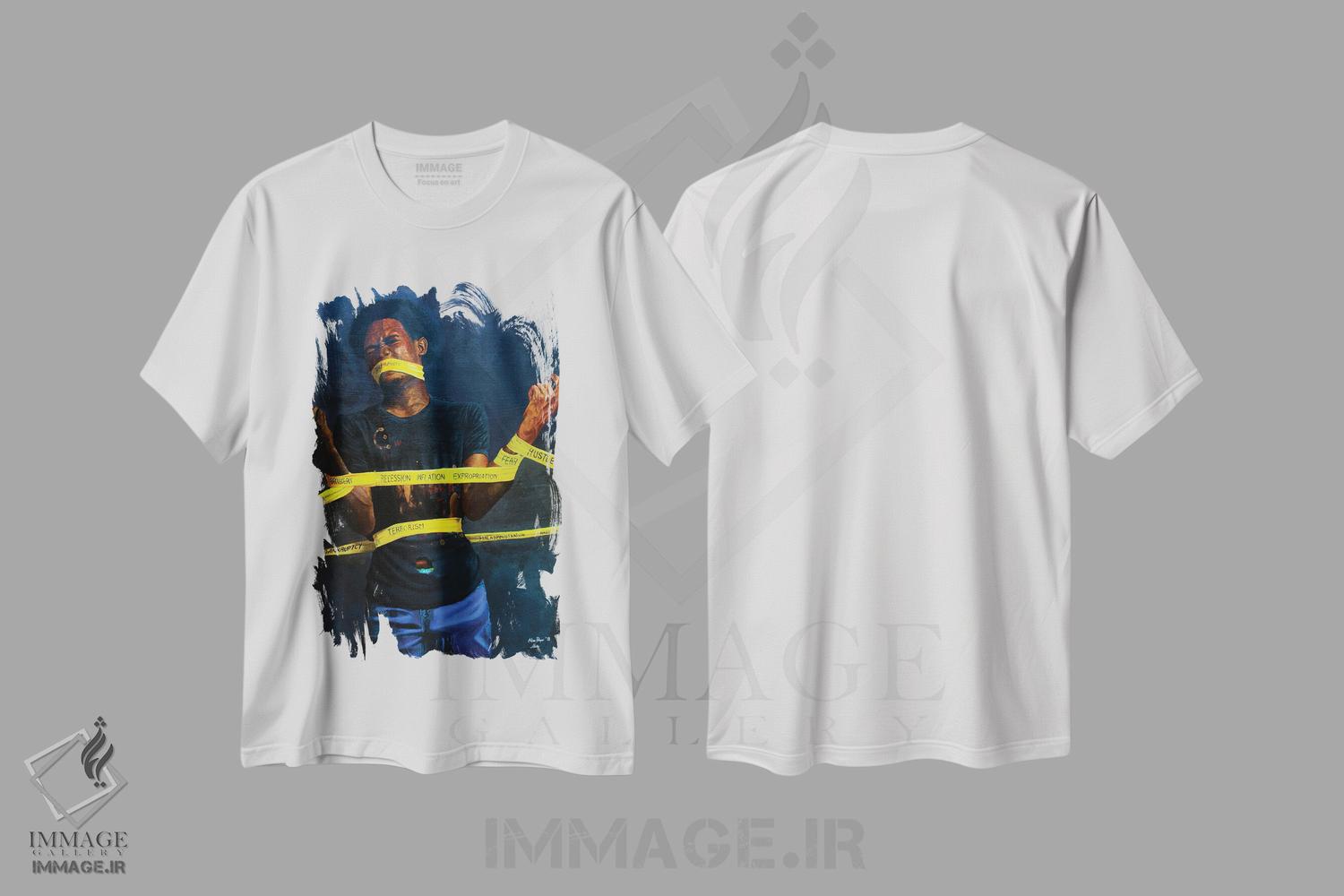 تیشرت طرح دار بی صدا، هنر آمریکایی آفریقایی تبار اثر آلو پروسپر | immage.ir