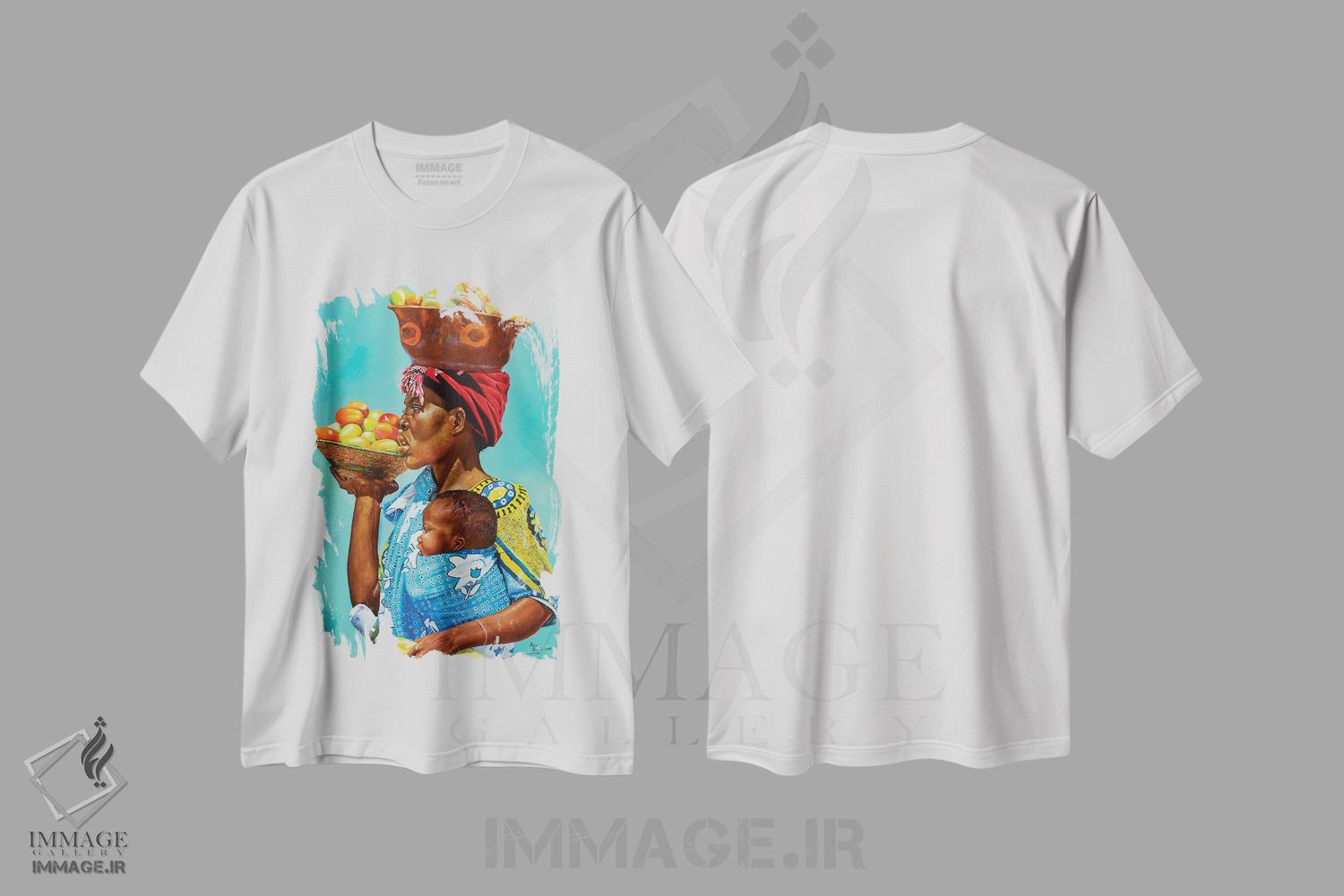 تیشرت طرح دار تلاش و تقلا، هنر آمریکایی آفریقایی تبار اثر آلو پروسپر | immage.ir