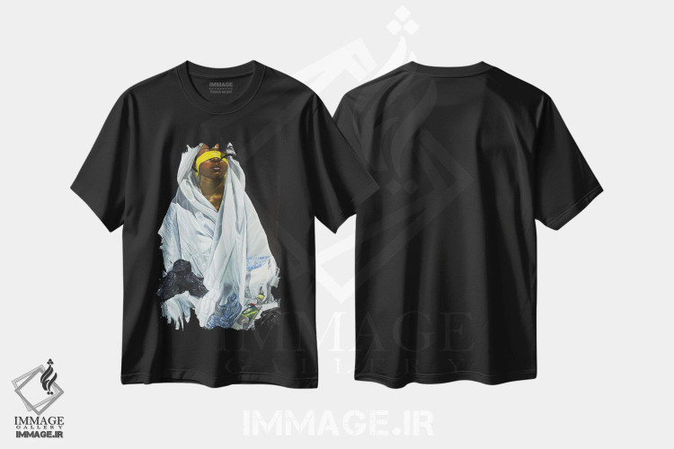 تیشرت طرح دار بی توجهی، هنر آمریکایی آفریقایی تبار اثر آلو پروسپر | فروشگاه ایماژ