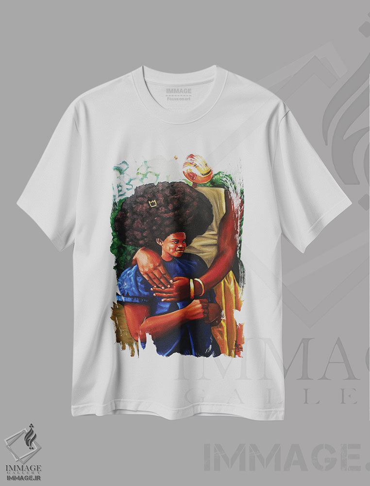 تیشرت طرح دار بگذار عشق باشد و عشق بود، دکور آفریقایی اثر آلو پروسپر | immage.ir