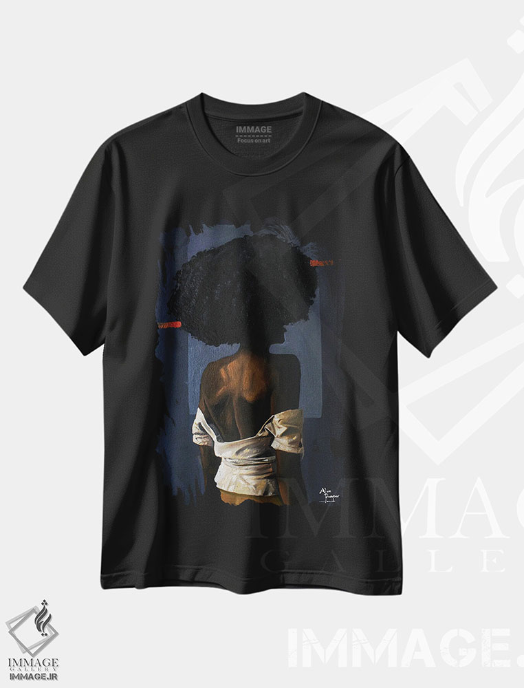 تیشرت طرح دار سرسخت، هنر آمریکایی آفریقایی تبار اثر آلو پروسپر | فروشگاه ایماژ