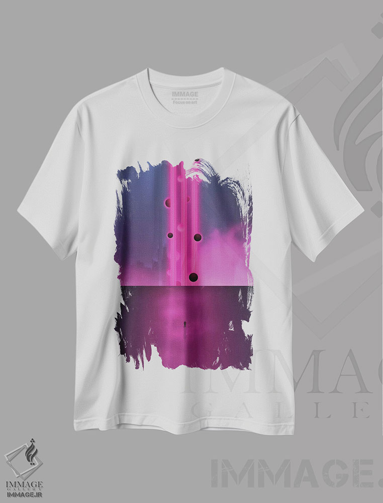 تیشرت طرح دار فریب خورده، آبستره اثر آدام پریستر | immage.ir