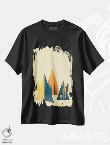 تیشرت طرح دار تپه های شنی اثر آدام پریستر | فروشگاه ایماژ