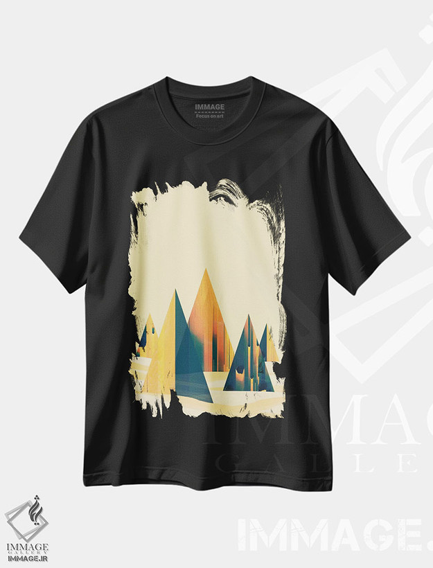 تیشرت طرح دار تپه های شنی اثر آدام پریستر | فروشگاه ایماژ