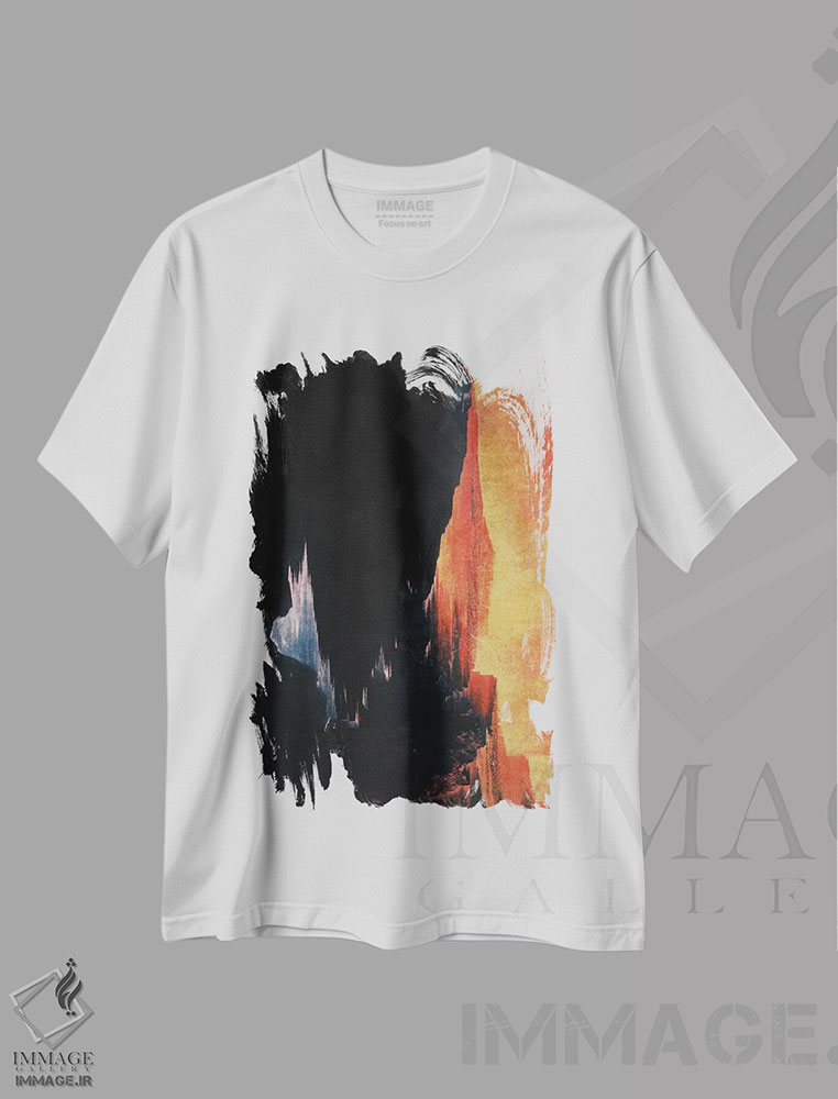 تیشرت طرح دار گذرا یک، آبستره اثر آدام پریستر | immage.ir