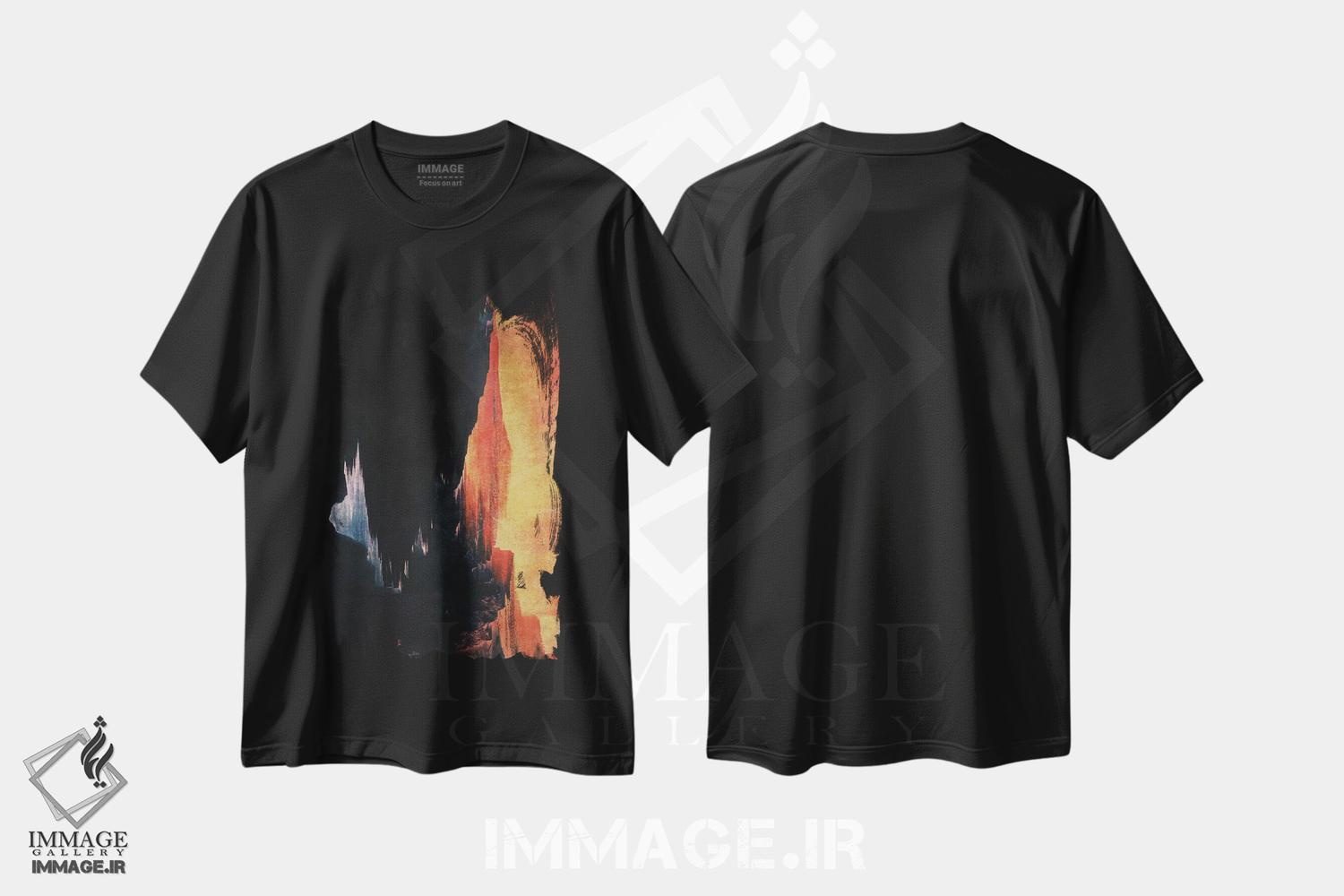 تیشرت طرح دار گذرا یک، آبستره اثر آدام پریستر | فروشگاه ایماژ